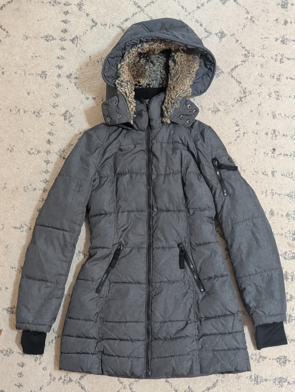 Halifax Traders Quilted Puffer Hooded Parka S